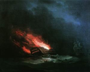 Burning Ship. Russo-Crimean War