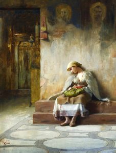 Theodore Ralli Young Girl Sleeping in a Church